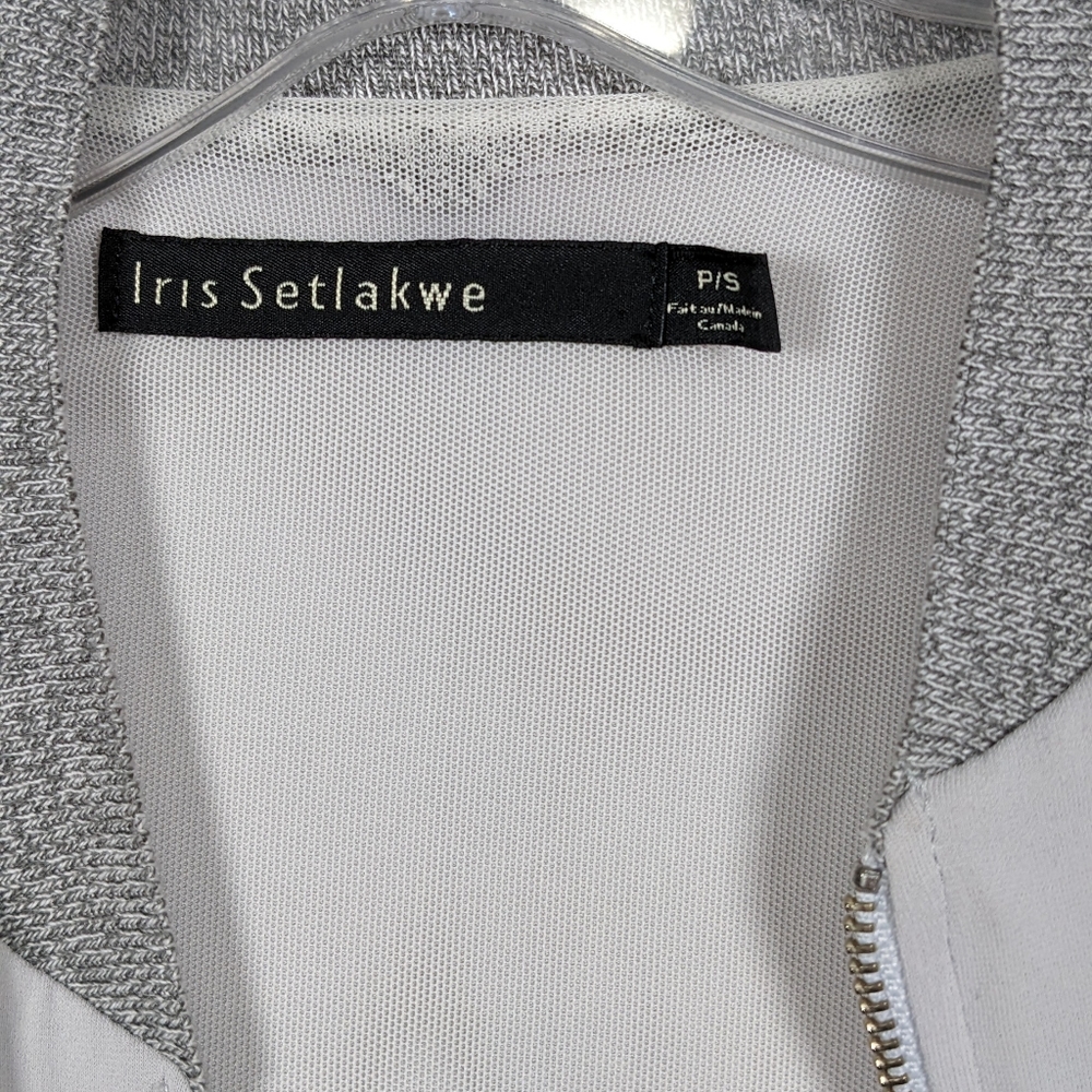 Iris Setlakwe Soft Bomber Jacket Post Workout Mes… - image 8